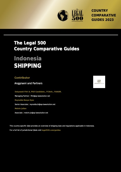 Legal 500 Shipping 2023 Indonesia by Anggraeni and Partners