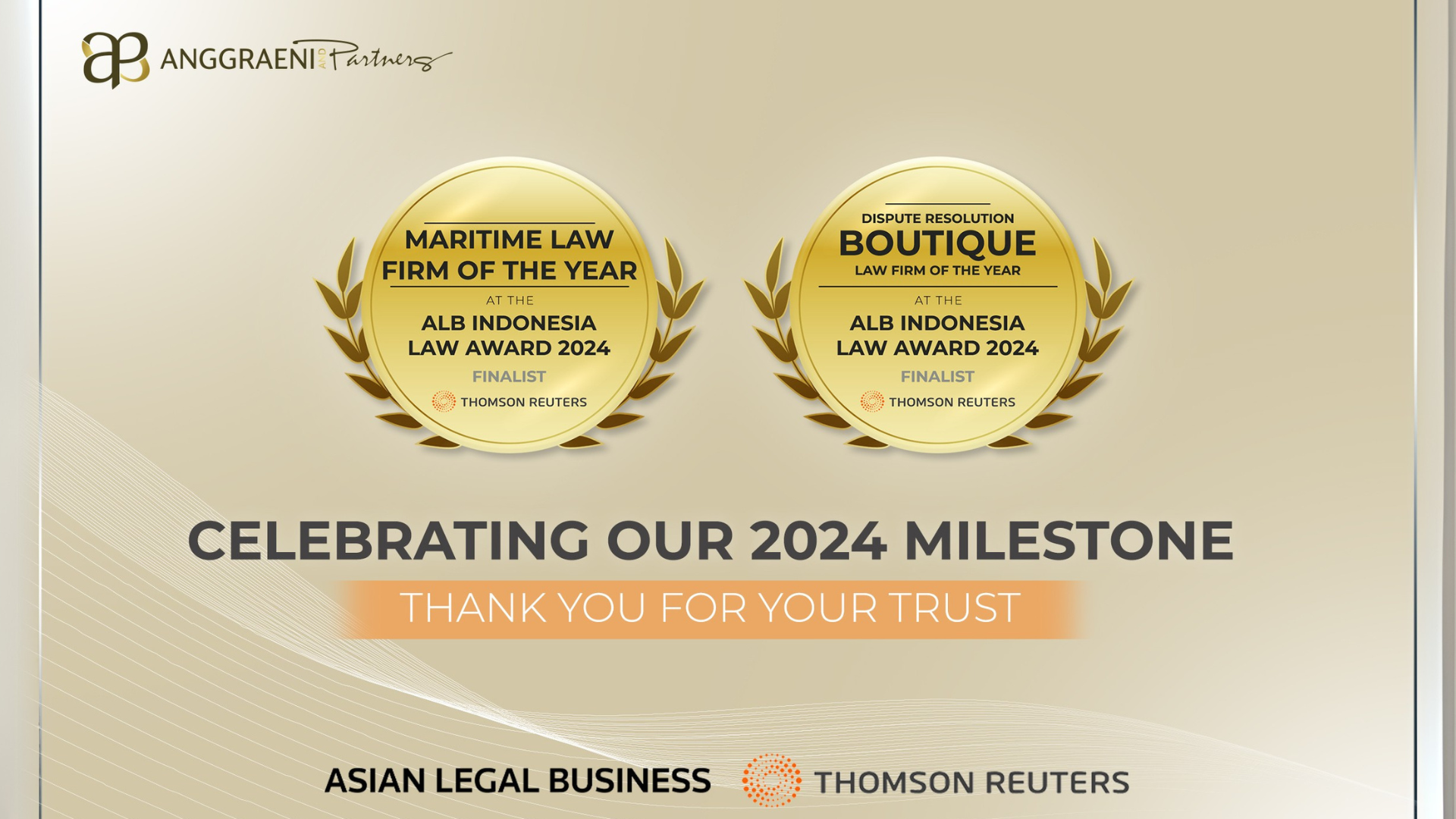 Featured Image for Celebrating Our 2024 Milestone: Finalists in Maritime Law and Dispute Resolution at the ALB Indonesia Law Award