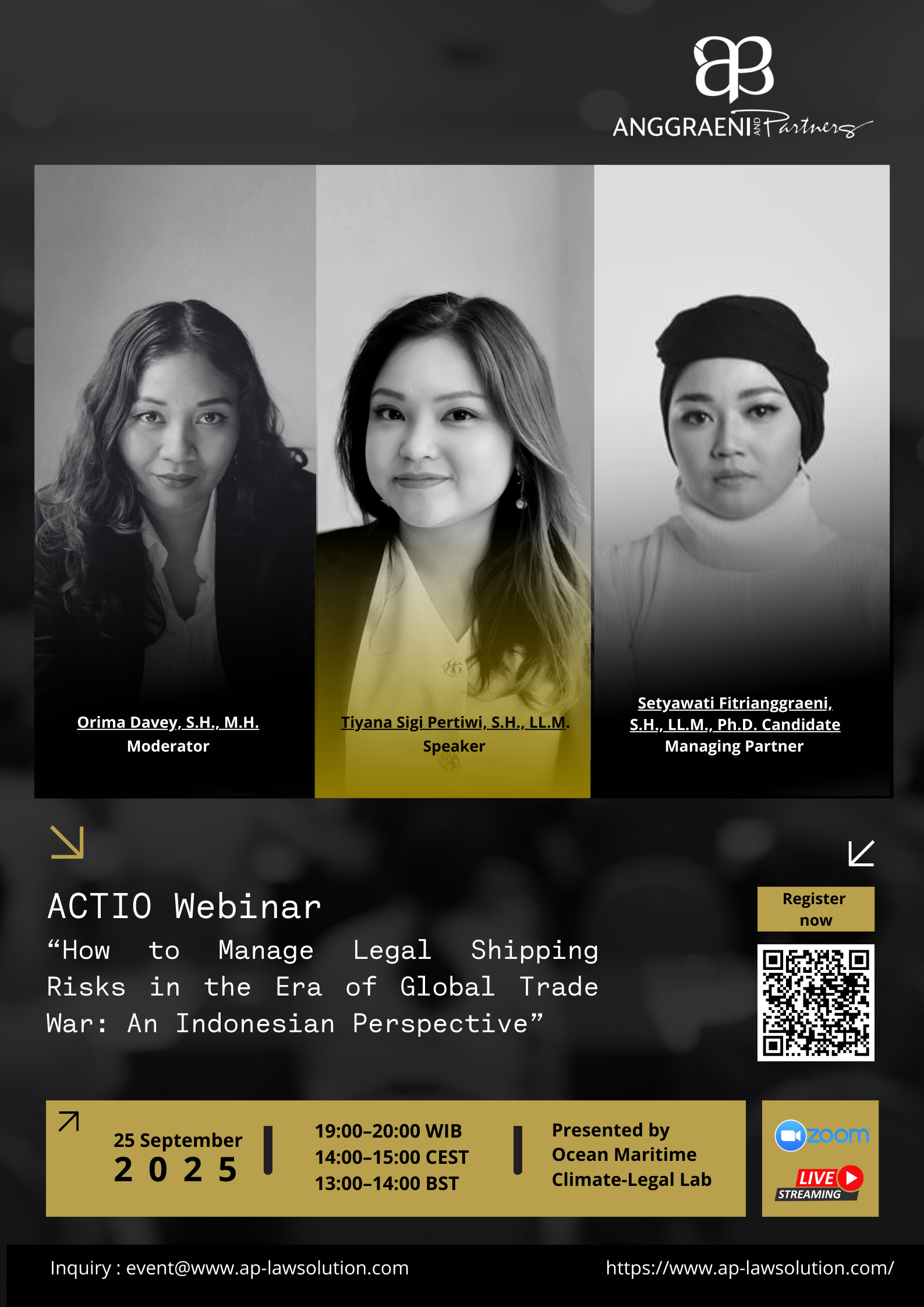 Featured Image for ACTIO Webinar : How to Manage Legal Shipping Risks in the Era of Global Trade War: An Indonesian Perspective